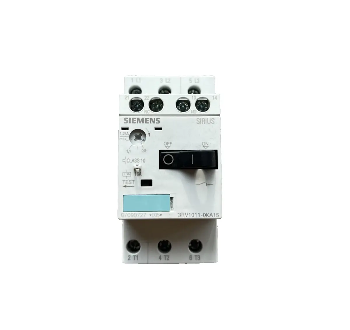 Siemens Leistungsschalter Motorschutz 0,9-1,25A 3RV1011-0KA15 (40001142) Bild 3
