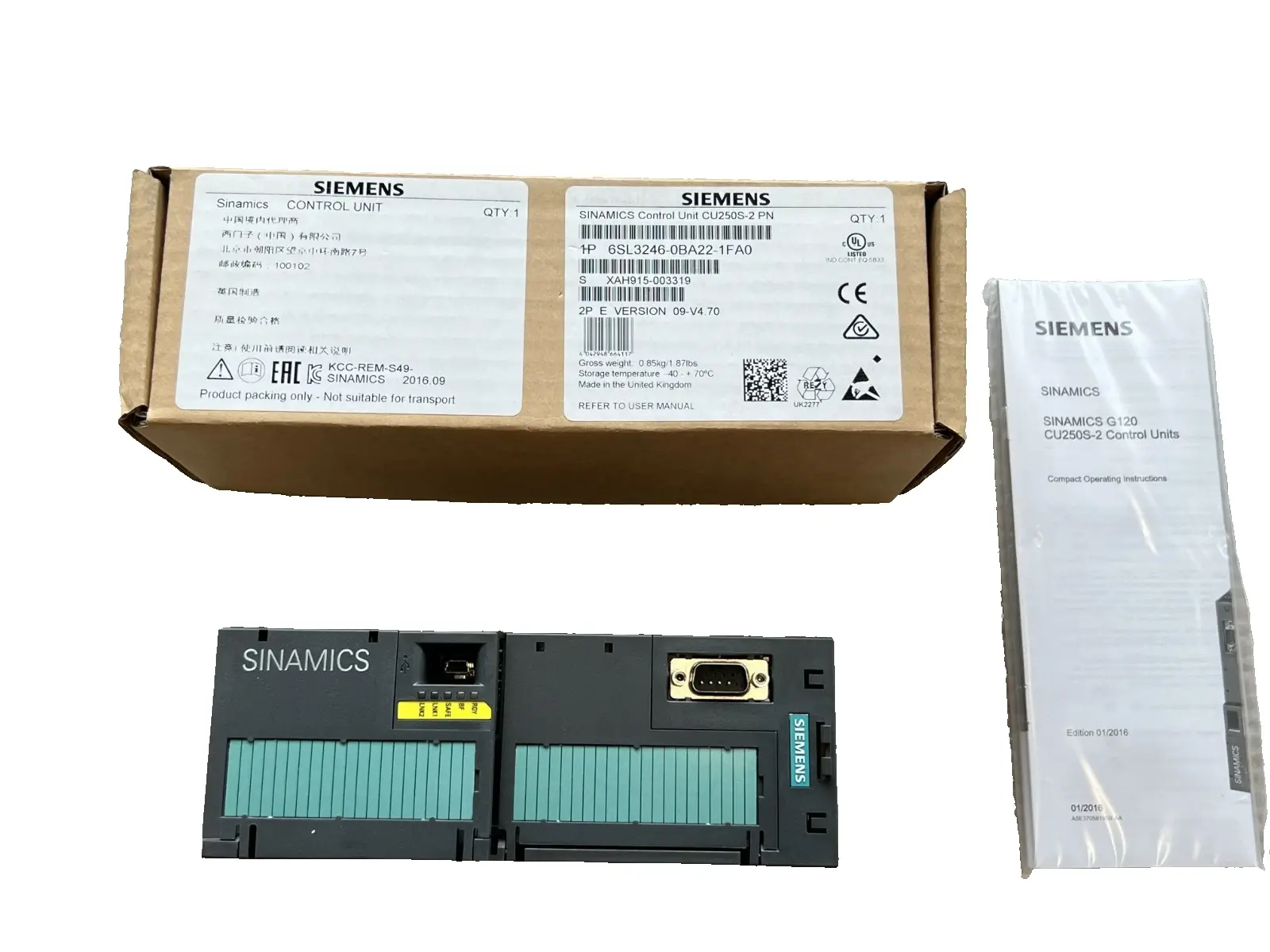 Siemens SINAMICS G120 CONTROL UNIT 6SL3246-0BA22-1FA0 ( 40011801)