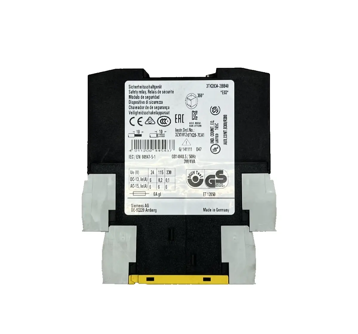 Siemens SICHERHEITSSCHALTGERAET m. Relaisfr. 3TK2834-2BB40 / DC 24V (40008262) Bild 2